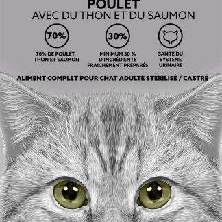 Chat stérilisé & sénior - Poulet avec thon et saumon