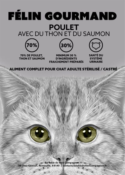 Chat stérilisé & sénior - Poulet avec thon et saumon