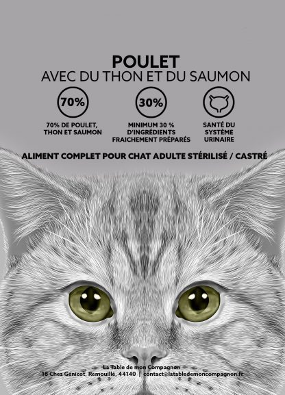 Chat stérilisé & sénior - Poulet avec thon et saumon