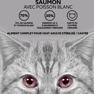 Chat stérilisé & sénior - Saumon avec poisson blanc