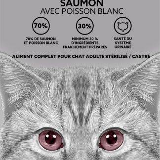 Chat stérilisé & sénior - Saumon avec poisson blanc