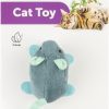 Jouet chat :  Peluche en forme de souris avec de l'herbe à chat – Image 3