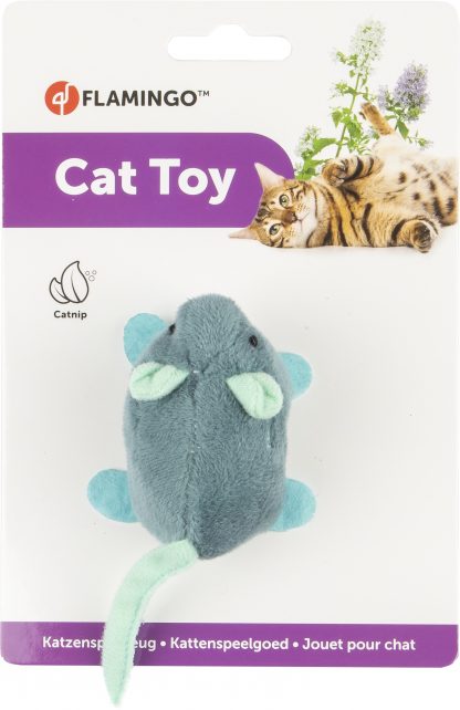 Jouet chat :  Peluche en forme de souris avec de l'herbe à chat – Image 3