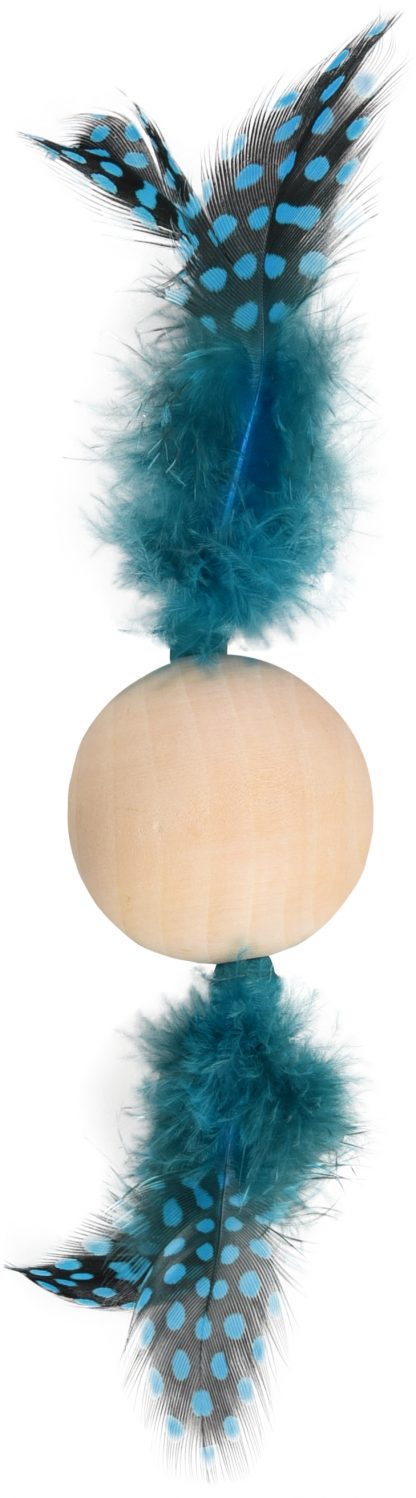Balle en bois avec plume – Image 6