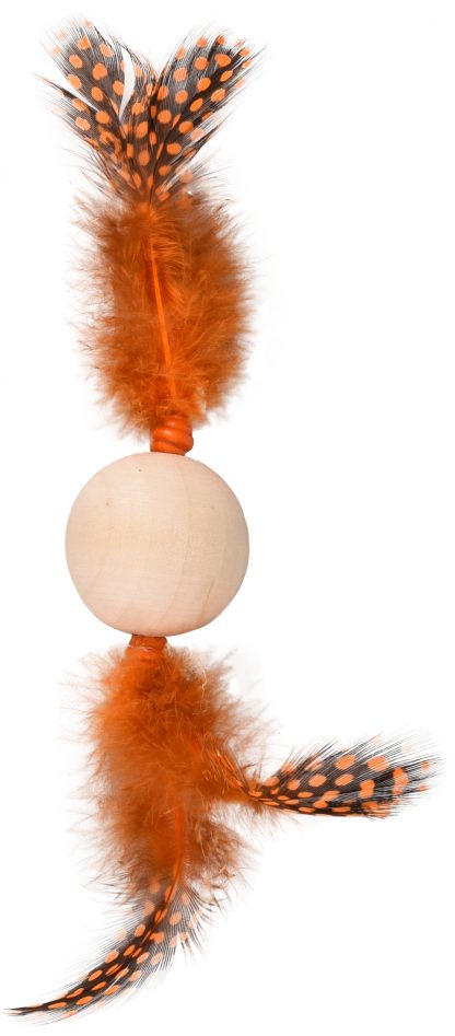 Balle en bois avec plume – Image 5
