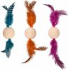 Balle en bois avec plume