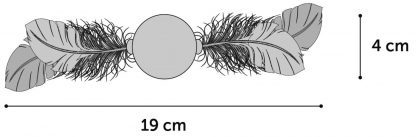 Balle en bois avec plume – Image 3