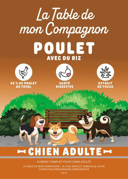 Poulet avec du riz - Chien adulte - 15 kgs