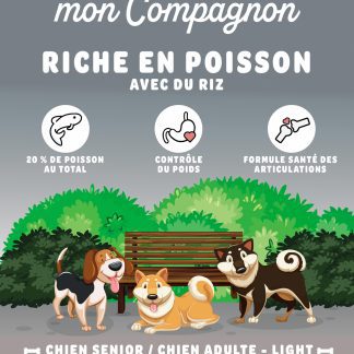 Poisson avec du riz - Chien sénior/ chien light 15 kgs